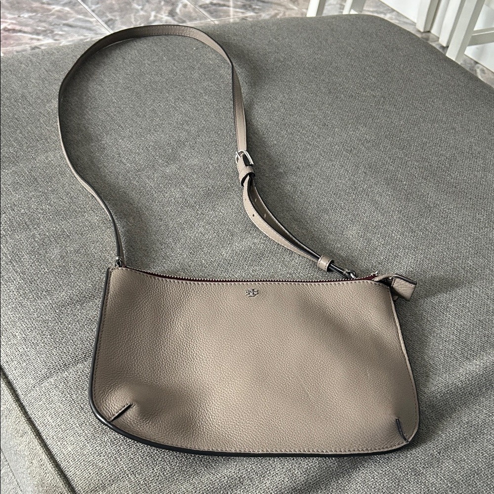 Tory Burch Gray Leather Crossbody Bag